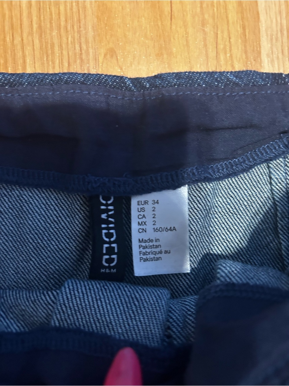 H&M Dark Blue Good Denim Flared Mini Skirt Size 2 - Picture 2 of 4